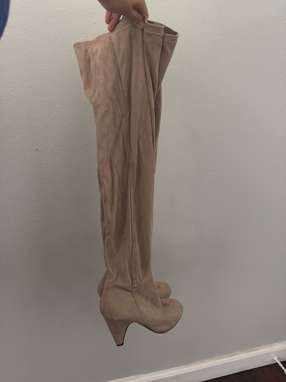 Beige fall boots size 5